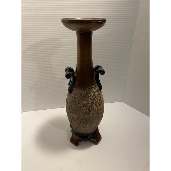 Tall African, Safari Theme, Textured Pillar Candle Holder, Fireplace/Table Decor - Picture 1 of 4